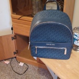 Mk navy blue backpack